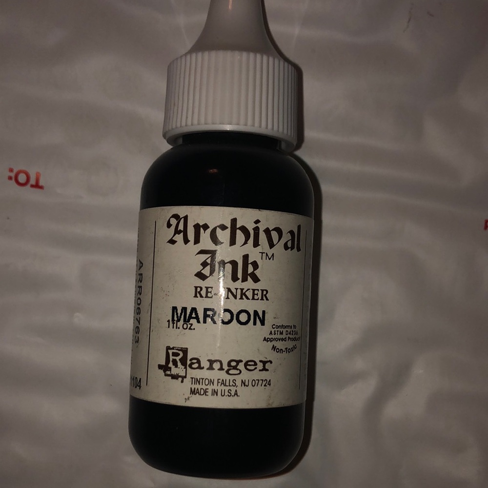 Ranger Archival Ink Re-Inker Maroon 1 oz